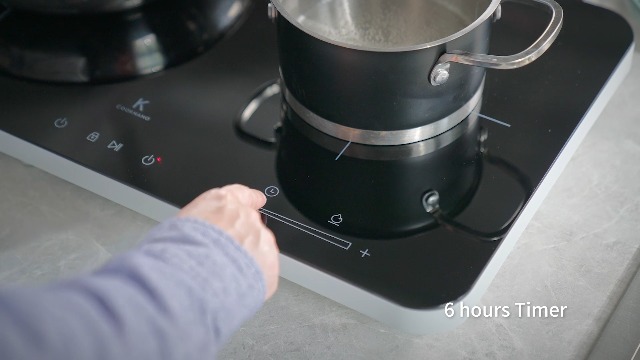 Plaque à Induction Double COOKNANO 3600W - 20 Niveaux, Minuterie 6h | Portable, Contrôle Indépendant