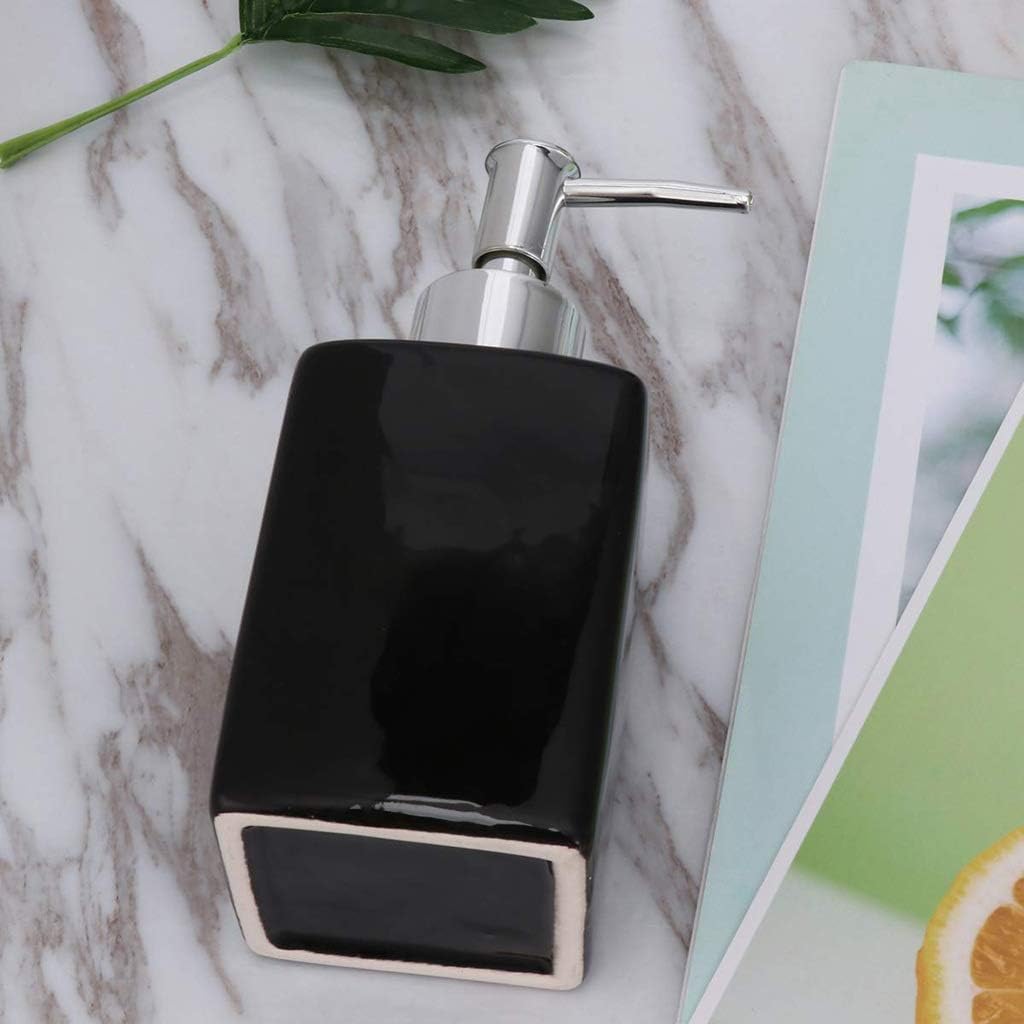 Ceramic Liquid Hand Soap Dispenser Pump Bottle Stylish Lotion for Kitchen Bathroom