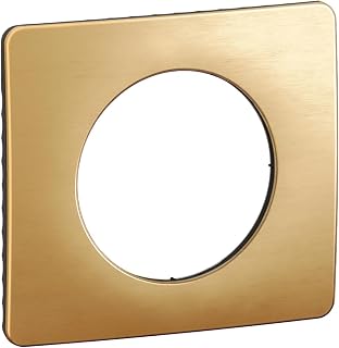 LEGRAND - Céliane-Platte – Abdeckplatte für Céliane-Steckdosen und Schalter – 1 Fach – Messing satiniert