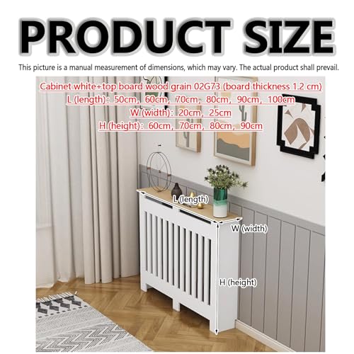 Cache-radiateur blanc moderne pour dissimuler un radiateur ancien