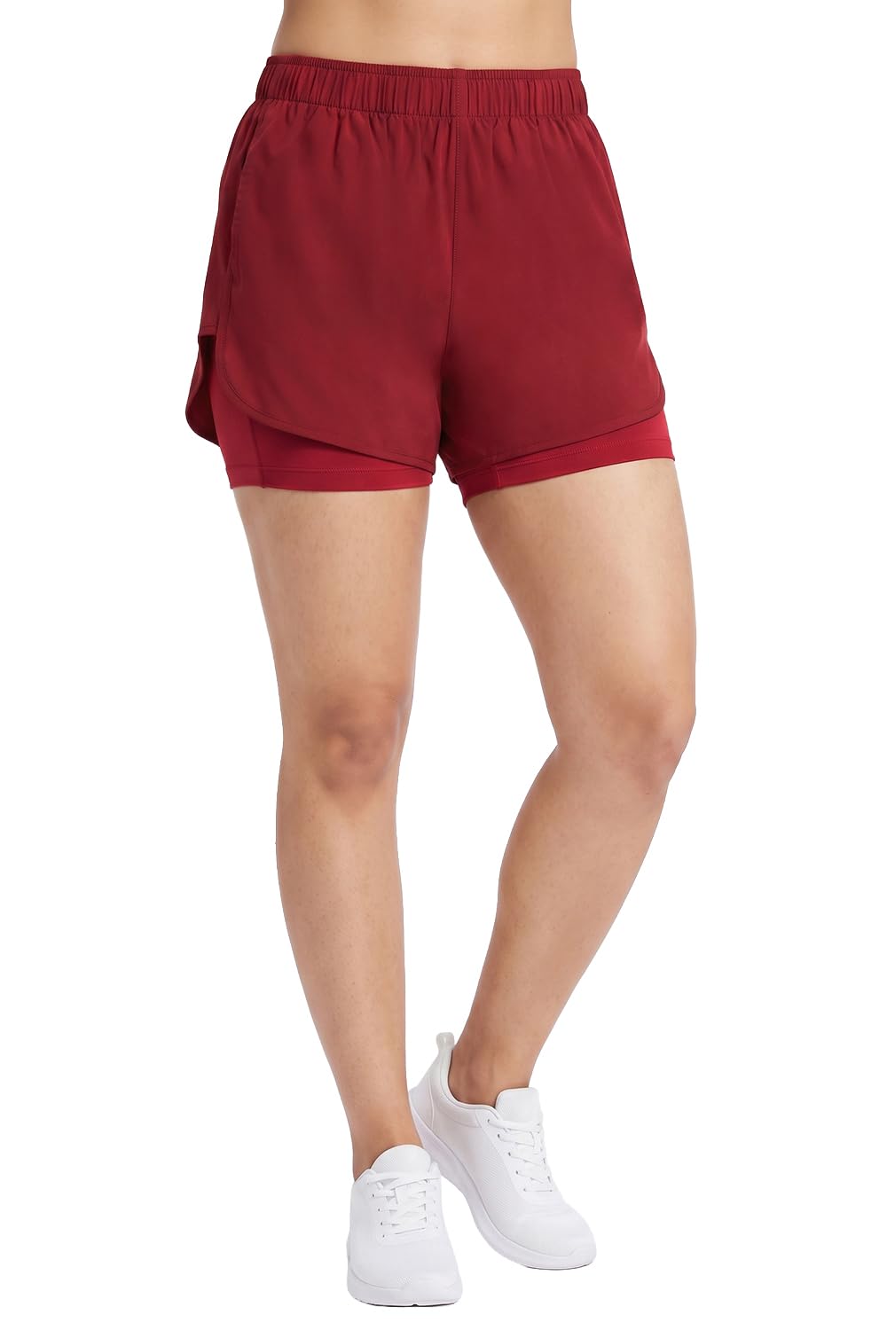 zelocity by zivame Zelocity Moisture Wicking Training Short - Deep Claret-picture-46