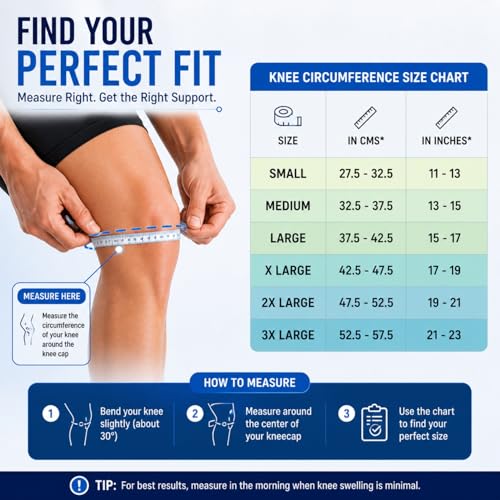 Image of Flamingo Gel Cushion Knee Cap | Knee Support Brace for Arthritis, Pain Relief, Sports | Knee Cap for Men and Women | Beige | X-Large | (Single Unit)