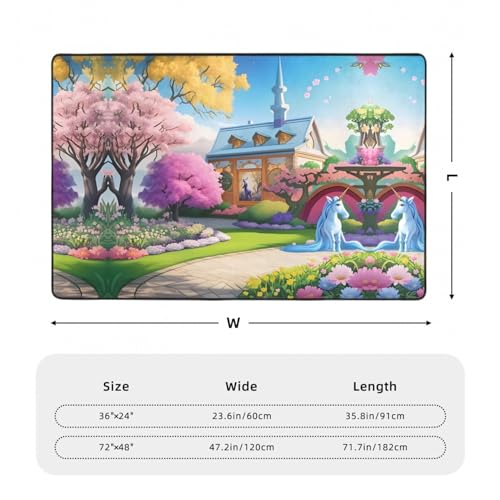 Tapis de sol absorbant en flanelle licorne pour sol sec et propre - 4