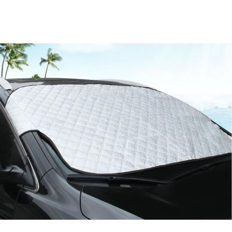 Housse de Protection pour Pare-Brise Pare-Brise Extérieur Bâche Voiture Protection Extérieure Bloc Neige Pare-Soleil Anti-poussière Antivol pour Berline À Hayon SUV Protection Pare Brise Hiver