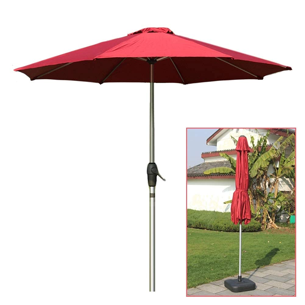 Parasol parasol parasol parasolowy parasol na kemping, parasol z czerwonego słońca z trwałym i zmywalnym poliestrem, łatwy w obsłudze korka.