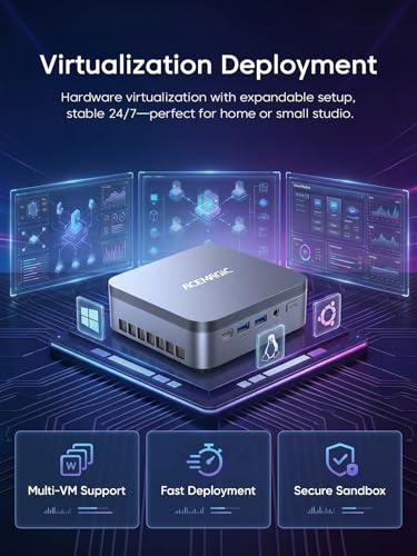 Image of ACEMAGIC M5 Mini PC Windows 11 Pro Intel Core 14500HX Mini Computers 16GB RAM 512GB SSD, 55W HX-Class Processor 4.9GHz Mini PCTriple 4K HDMI /DP, WiFi 6, Micro Desktop PC for Home Office Business