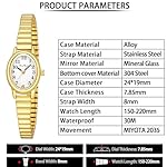 Diaofendi Petite Women's Easy Reader Watch, Analog Women Watch with Stainless Steel Expansion Band, Water Resistant - Image 4