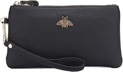 Black Wristlet Wallet & Phone Clutch for Women: Compact Hands-Free Organizer