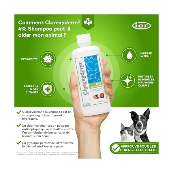 Shampoos für Haustiere Clorexyderm Sh 4% 250 Ml – Bild 3