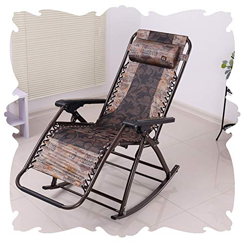 LIXIONG Mecedora Todos los climas Sillón Marco de Aluminio Tumbonas Plegable Sillones con/extraíble Almohada para cámping Pescar, 6 Estilo (Color : A)