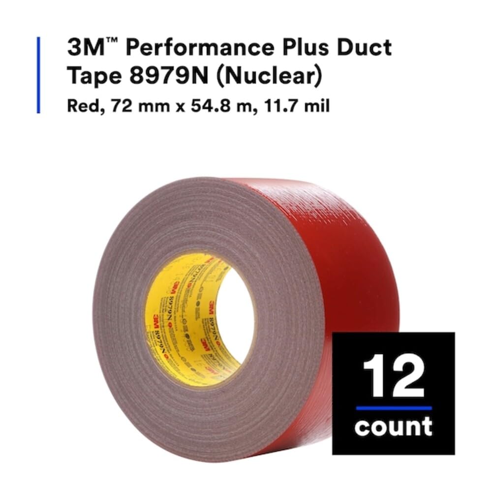 3 M 8979 N rojo cinta americana – 72 mm de ancho x 12,1 mm de grosor – 53915 [precio por rollo]