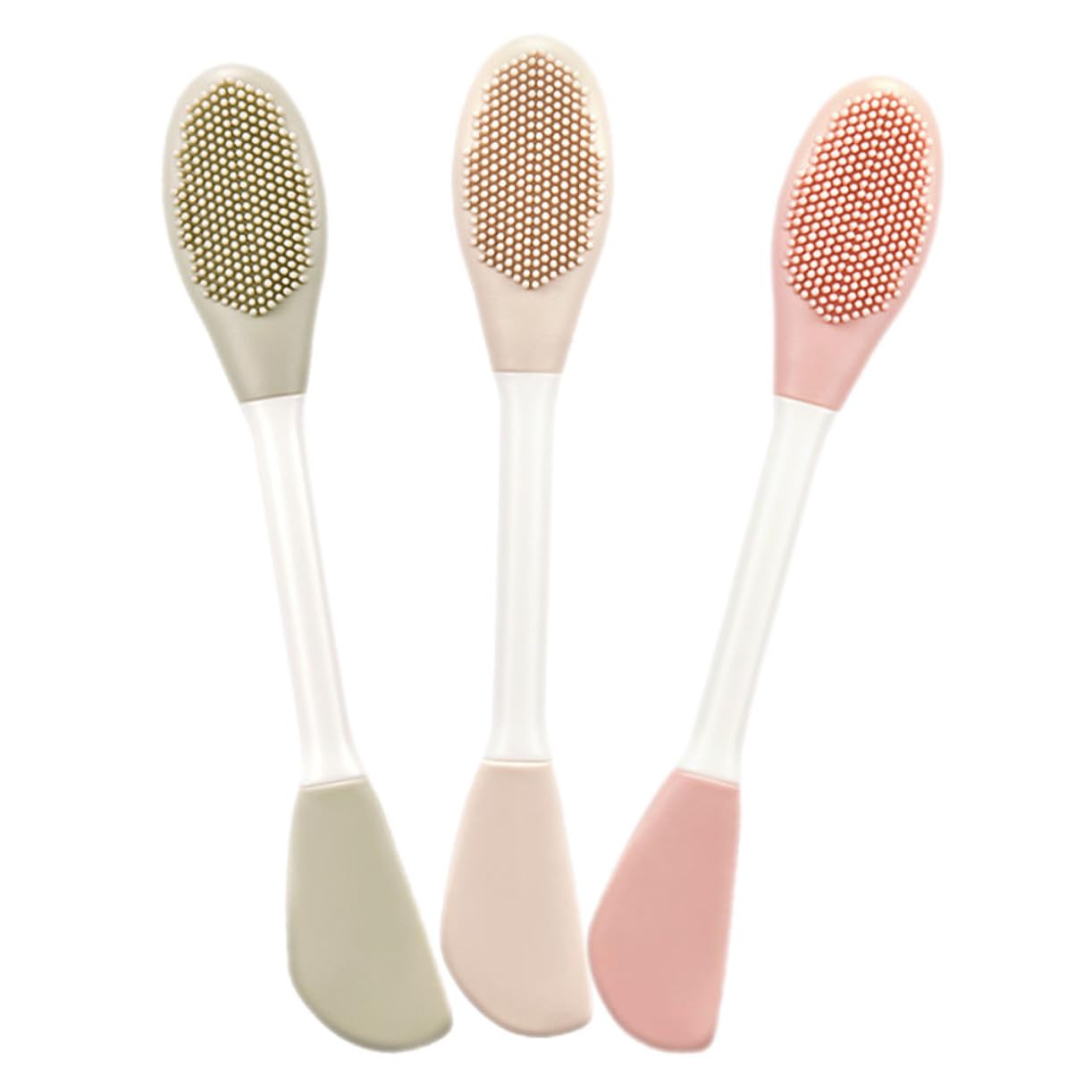 IWOWHERO Dual End Face Mask Brush Silicone Mask Applicator for Reusable Facials