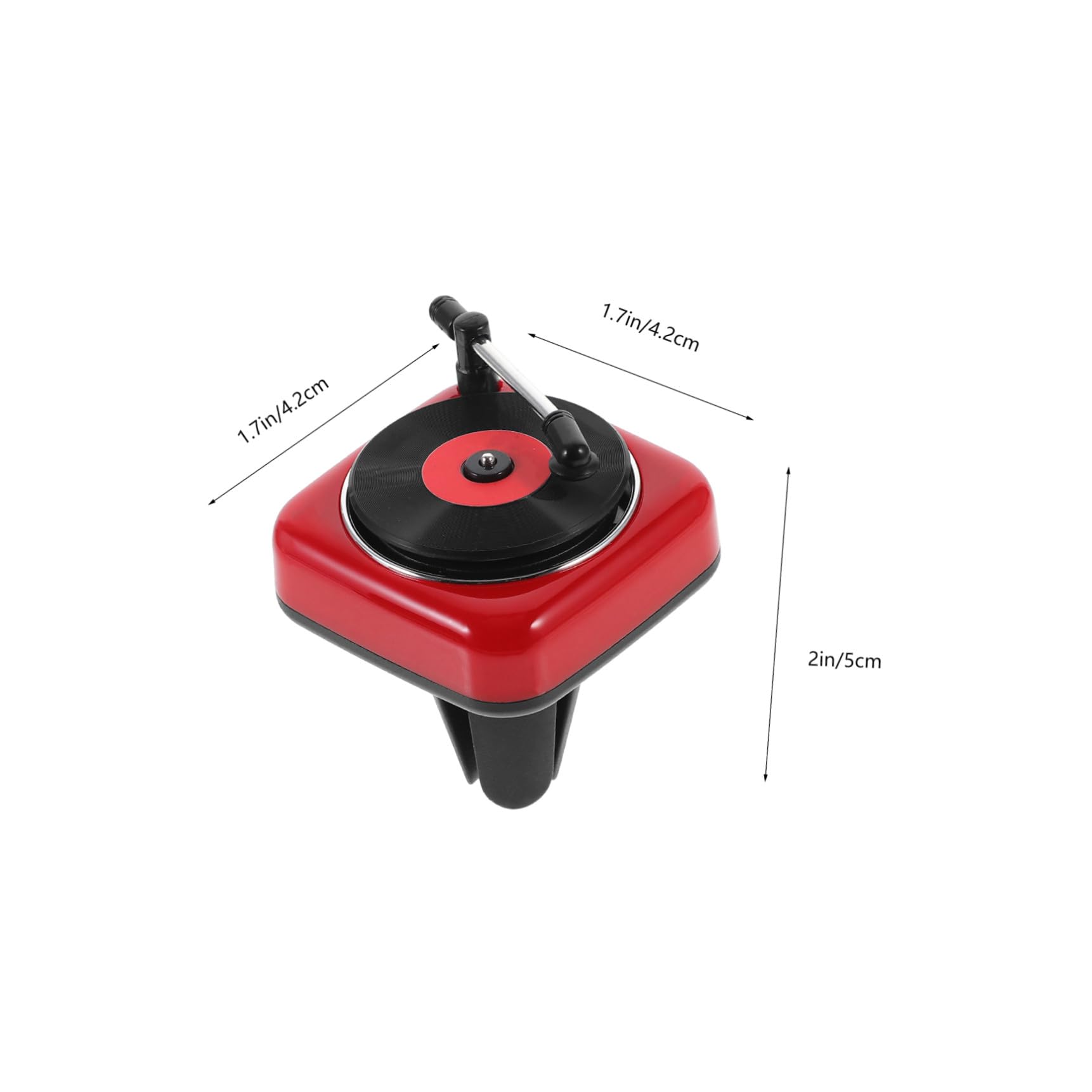 OUNONA Retro Schallplattenspieler Parfümclip Auto Lufterfrischer Duftstecker mit Kunststoff Eliminiert Unangenehme Gerüche und Schafft Sommeratmosphäre im Auto