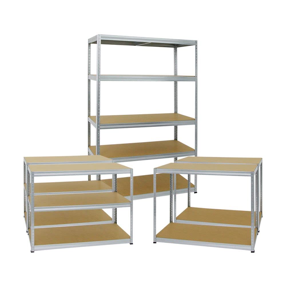 PROREGAL Mega Deal 3er-Set Schwerlastregale Big Elephant 180x120x60cm mit 5 Ebenen Fachlast 250kg Verzinkt