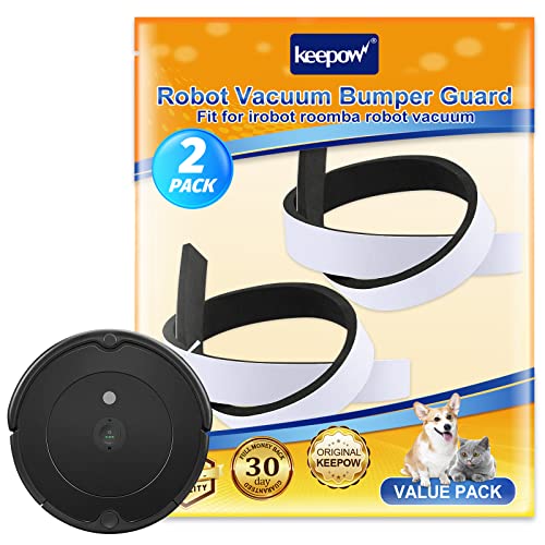 KEEPOW 2 Pack Soft Bumper Protect Robot and Furniture Fit for iRobot 671 675 500 600 700 800 Series (21"X0.8")