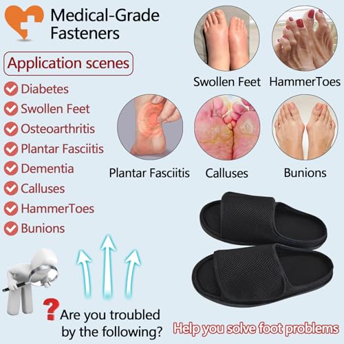 Image of Men Women Diabetic Shoes,Extra Wide Width Open Toe Sandals,Adjustable Magic Stickers for Arthritis,Swollen Feet,Fat Feet,Wide Feet,Foot Diseases,Eversion of the Feet,and Foot M Deformation