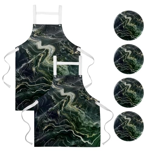 Tablier de serveuse pour cuisine et bar protection antitache avec broches