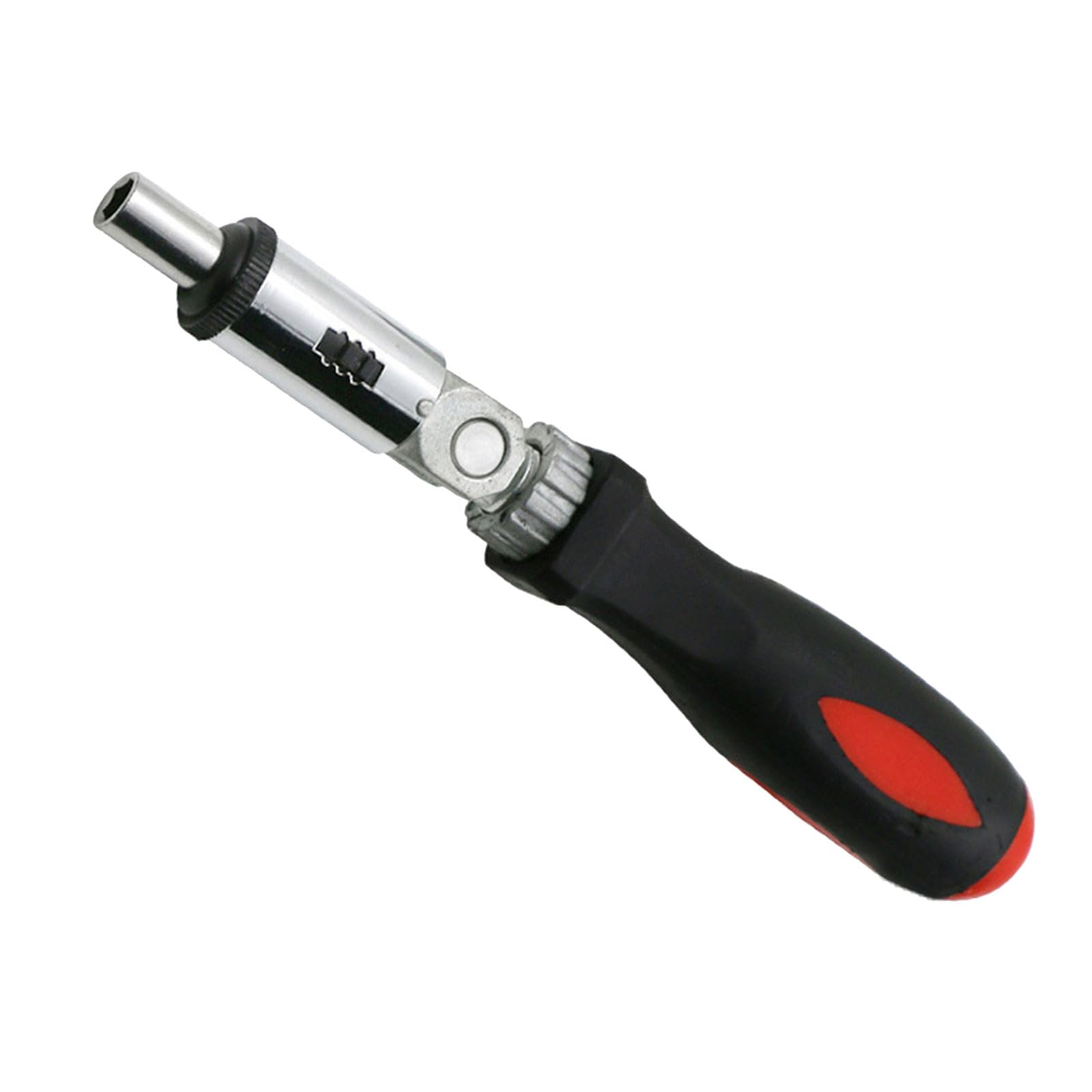Laikoutd Type A Multifunction Ratcheting Screwdriver 0-180 Degree Angled Adjustable Left Right Rotatable 1 / 4Inch Hexagonal Home Maintenance Tool