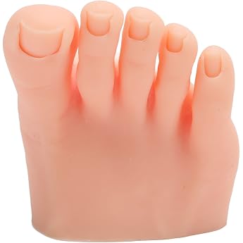 Praxis Fake Foot Model Half Foot Soft Silicone Fake Foot Tool Prosthetic Manicure Tool for Nails Tips Art Training Display Practice Fake Training Foot Right