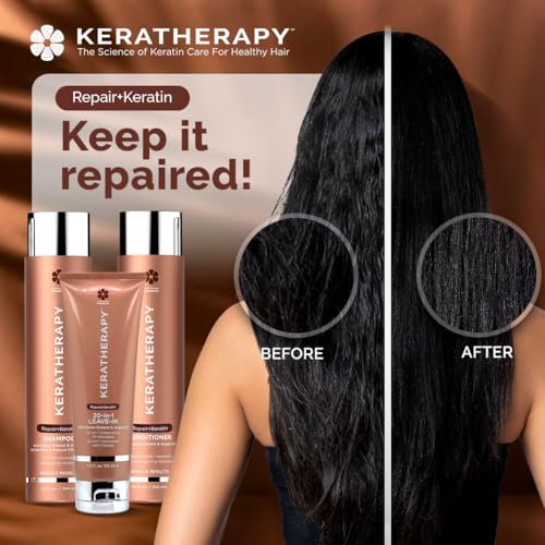 KERATHERAPY KeratinFIXX Repair Shampoo with Keratin, Argan Oil & Caviar Extract