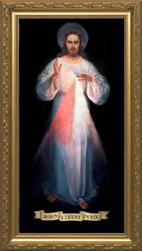 Original Vilnius Divine Mercy Framed Art Reproduction Print | Made in The USA (8x16)