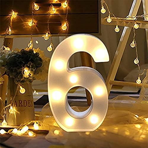 Kaishengyuan LED Number Lights, Sign Light Up Number Letters Lamp for Wedding Birthday Party Battery Powered Christmas Lamp Night Light Home Bar Decoration(2)