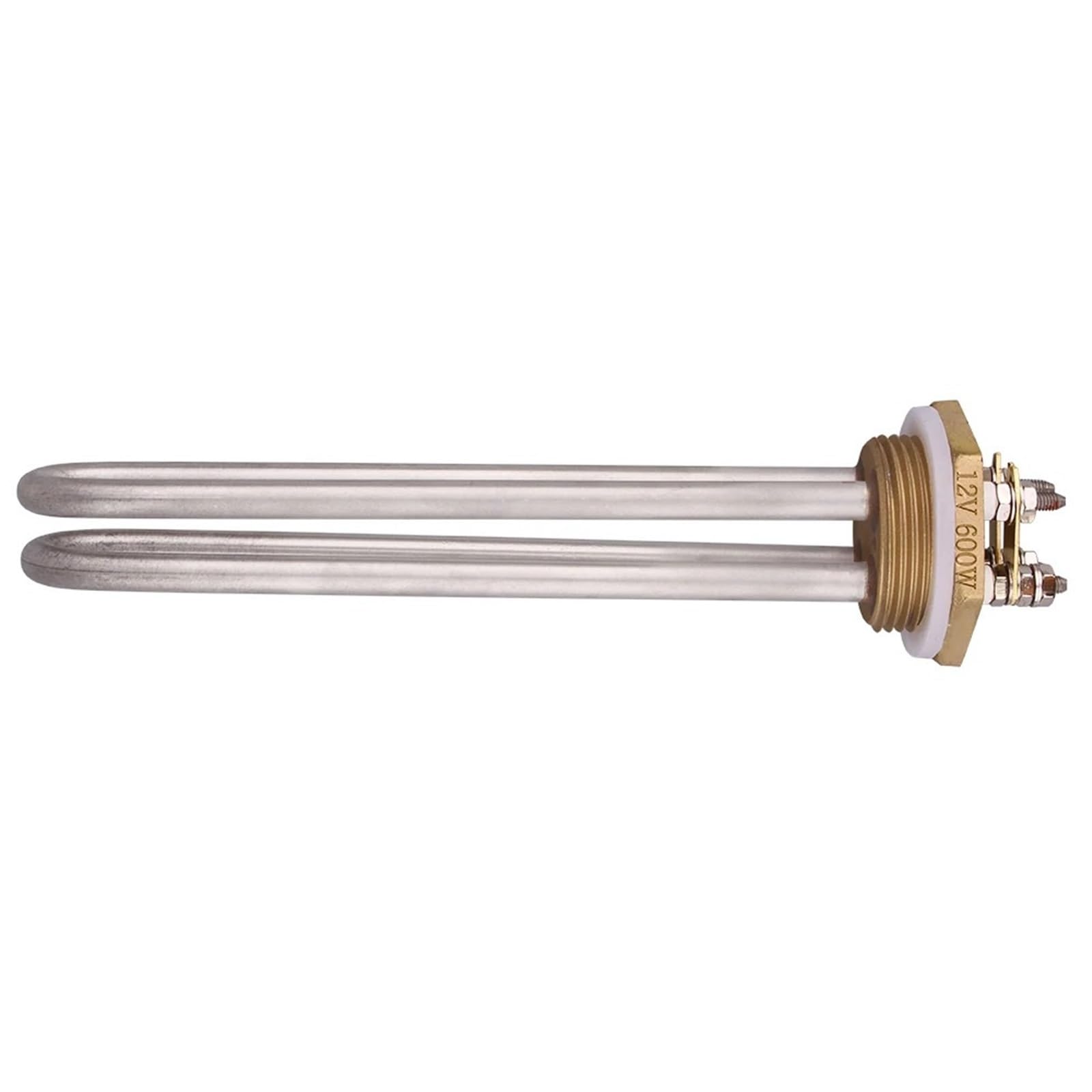 300 watt 600 900 1500 DC Rohrförmige Elektrische Heizung Wasser DN32 Messing Gewinde Heizelement 12 v 24 48 1 Stücke(Silver,12V 300w)