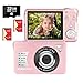 Appareil Photo Numérique 2,7 Pouces 1080P 30 Mégapixels HD Appareil Photo Numerique Rechargeable Caméra Appareil Photo Compact avec Zoom 8X poavec Carte SD de 32 Go et 2 Piles (Rose)