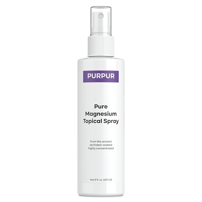 PURPUR Suplemento Tópico de Magnésio em Spray com Cloreto de Magnésio, 237 mL