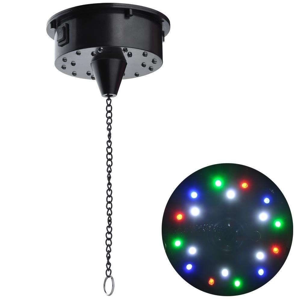 6RPM RGBW Light Rotating Motor 18 LEDs For Mirror Disco Ball 6" 8" 12" DJ Party