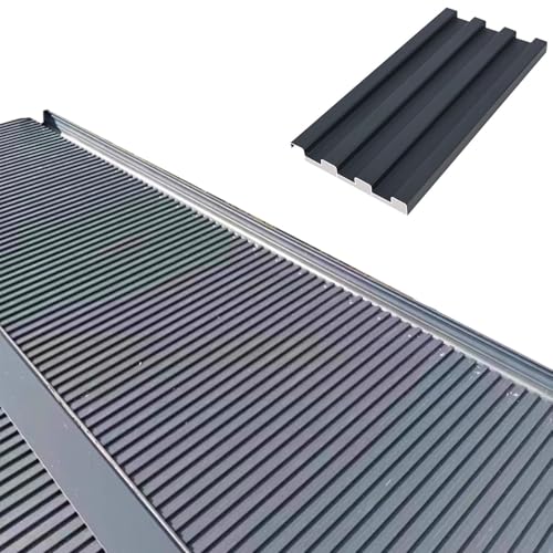 Paneles de techo ondulados grises ondulados para invernaderos al aire libre 80150 cm con tornillos, paneles apilables resistentes al viento para cobertizos de gas, 1 unidad