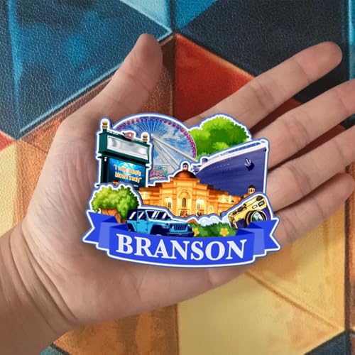 Imán de nevera de madera decorativo de Branson Missouri miniatura 4