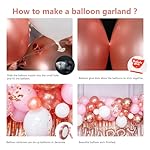Rose Gold Birthday Decorations for Women Pink Balloon Arch Garland Kit Girl Princess Happy Party Supplies Banner Curtains Backdrop Decor - Image 4