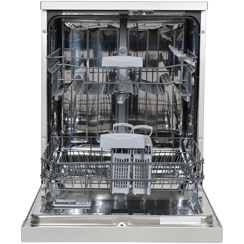 Telefunken Geschirrspüler freistehend | Spülmaschine 60 cm | 12 Maßgedecke | 9 Programme | AquaStop - Schutz vor Wasserschäden | Auto-Door | leise 44 dB | SpeedWash | inkl. Besteckkorb | G-FS-6014-C-I