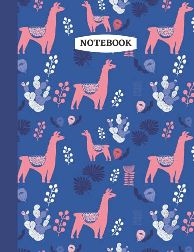 Preisvergleich Produktbild Notebook : Llama Pattern Blue Cover Notebook