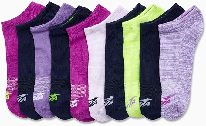 Image of Avia Womens Low Cut Socks - 6 /10 Pack Performance Stretch Cushioned Moisture Wicking Athletic No Show Socks for Women (4-12)