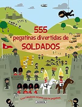Paperback 555 pegatinas divertidas de soldados [Spanish] Book
