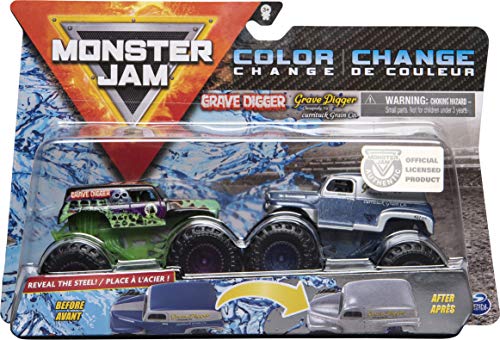 Monster Jam Grave Digger 1:64 : pack duo de Monster Trucks rétro moulés sous pression