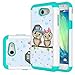 Galaxy J3 Emerge Case,Galaxy Express Prime 2 Case,J3 Prime Case,Yiakeng Shockproof Impact Protection Tough Rugged Dual Layer Protective Armor Case Cover for Samsung Galaxy J3 2017(lovely Owl)