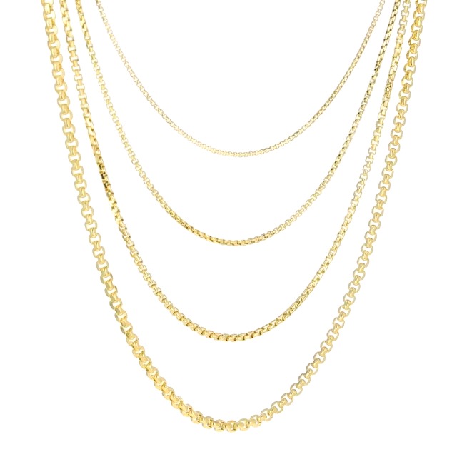 Amour Fashion 20 Inch Rope Chain Necklace in 10k Yellow Gold JMS005077