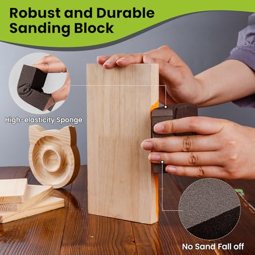 Mister Rui Paint Brushes, Paint Cup with Paint Bucket Liners, Sanding Sponge, Professional Paint Brush Set for Smooth Finish, Wall, Furniture, Trim - Image 6