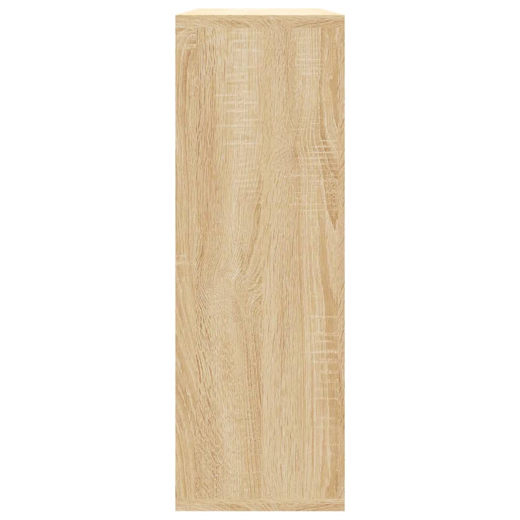 Regał ścienny dąb Sonoma z materiału drewnopochodnego 104 x 20 x 58,5 cm z 3 otwartymi półkami, wytrzymały regał ścienny do salonu, sypialni, biura, wiszący regał do dekoracji i