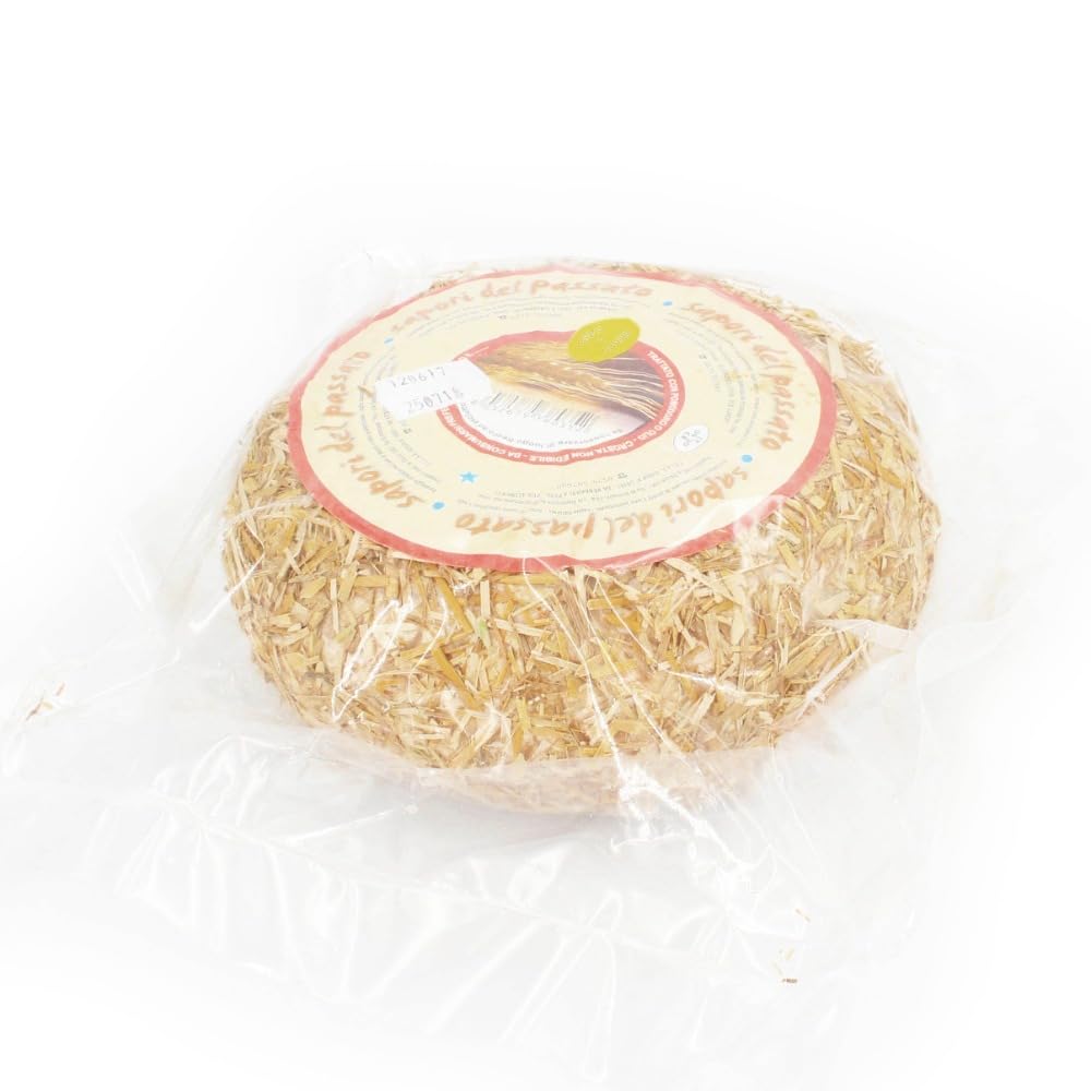 Ganzer Käselaib 1,5 kg - PAGLIERINO - PECORINO TOSCANO DOP aus CASENTINO - Im HEURINDE gereift - 6 MONATE - Käse aus BERGSCHAFMILCH - Direkt aus Italien
