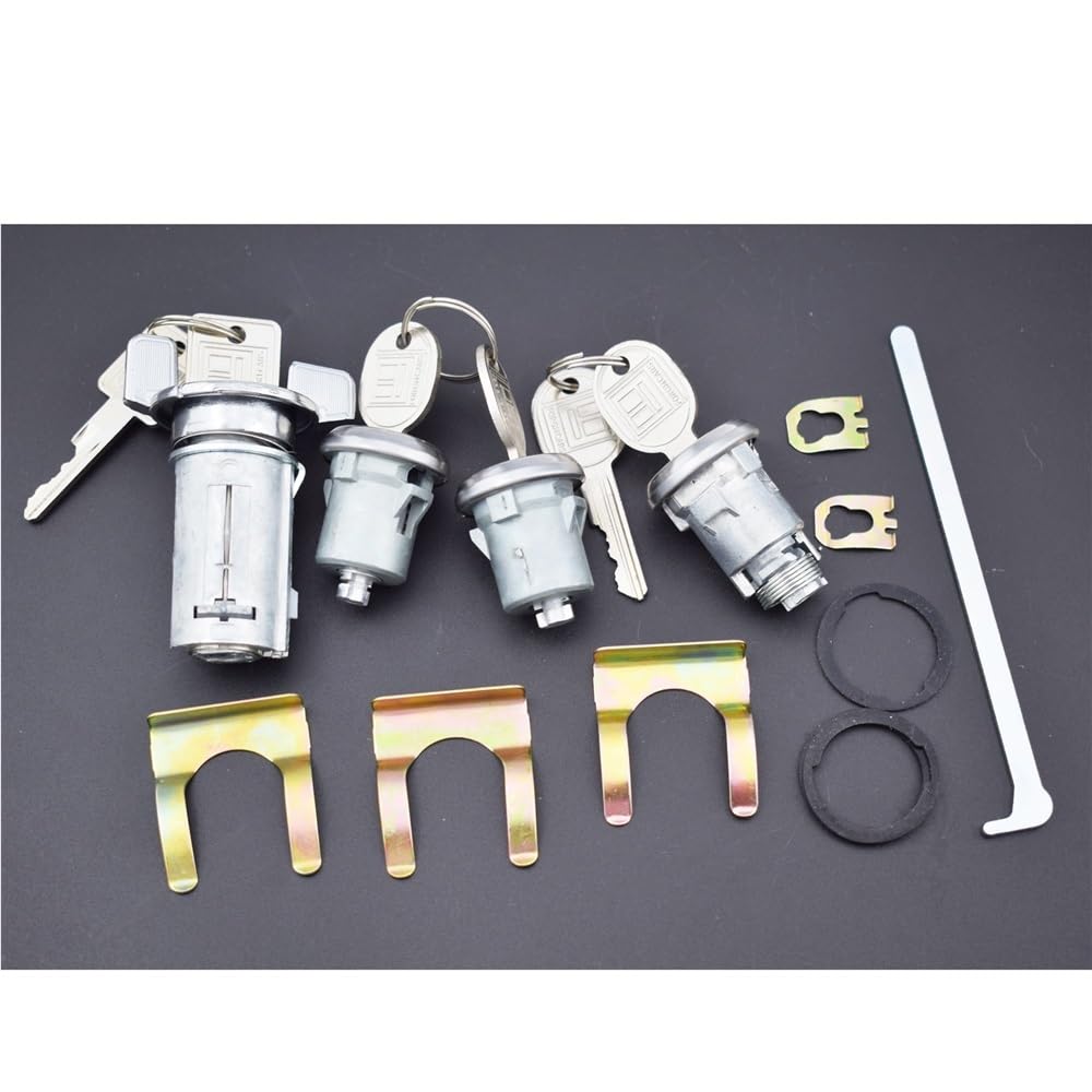 Pengnaqp One Color Ignition Barrel Compatible With Chevrolet For Camaro For Caprice For Cavalier For Malibu For Impala Car Ignition Door Trunk Lock Cylinder Keys Kit