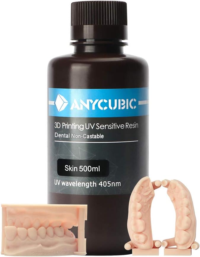 TRIGORILLA ANYCUBIC 3D Printer Rapid Resin 405nm Dental non-casting for Photon UV Curing LCD DLP Printing (500ml, Skin)