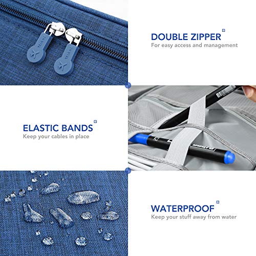 Electronic Organizer Large Travel Cable Organizer Bag Electronic Accessories Storage Case for Hard Drives, Cables, Phone, USB, SD Card, Gifts for Him/Her