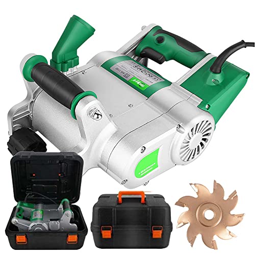 SATSAT Rozador De Pared EléCtrico, Ranuradora De Pared De 1100 W con Hoja Y Caja De 35 Mm/25 Mm, 1600 RPM, Profundidad De Ranura Ajustable (20-30 Mm), DiseñO Colgante,B-25mm
