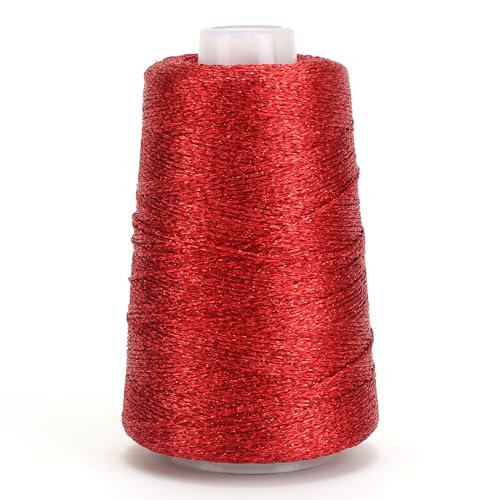 Image of Metallic Crochet Thread, 80g Lurex Yarn for Charms(Red)