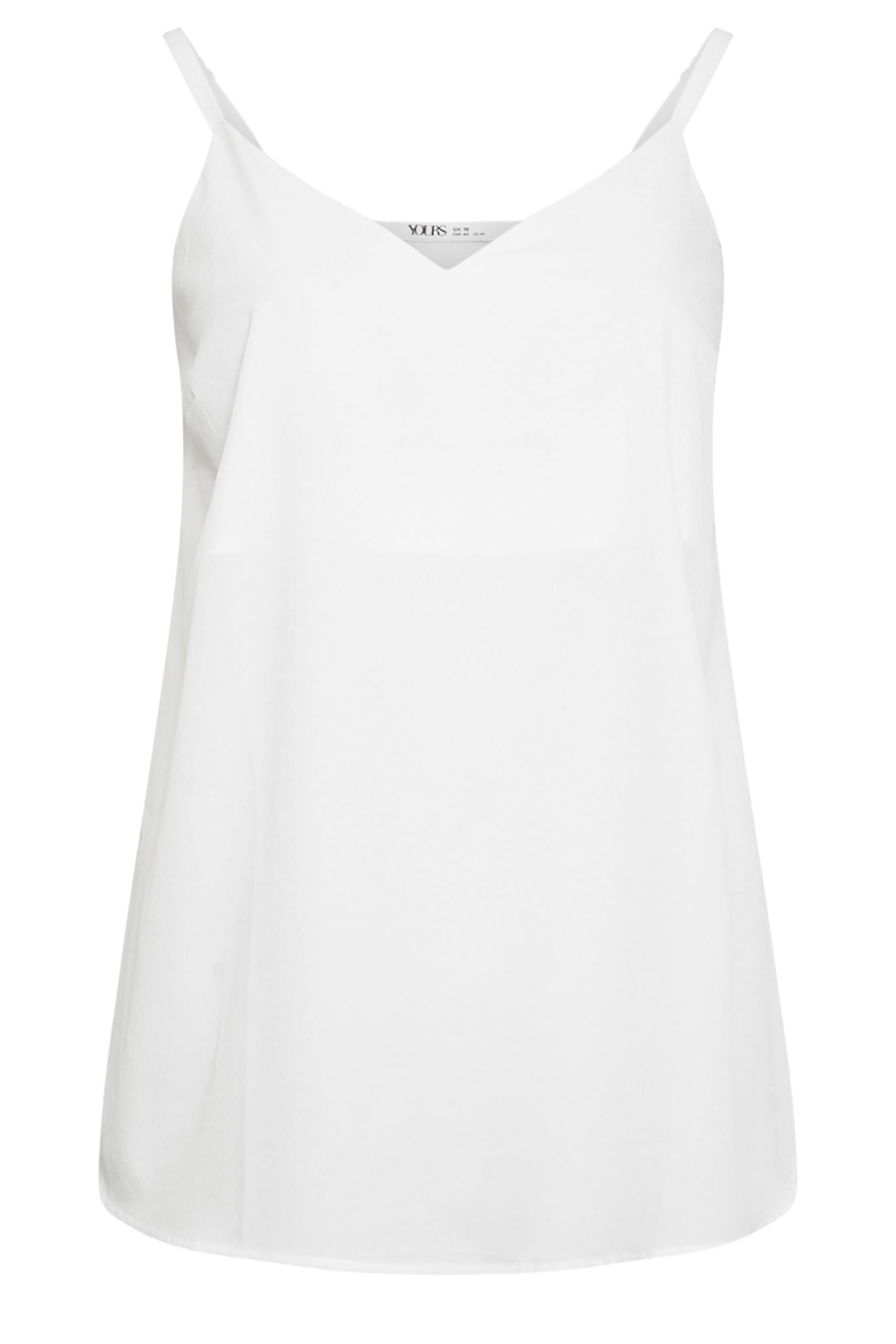 Yours Women's White Curve Cami Vest Top - Plus Curve 18 Plus