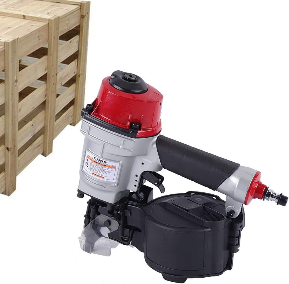 Pneumatic Coil Framing Nailer, Portable Nail Gun with 350 Nails